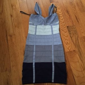 Blue tones bandage dress